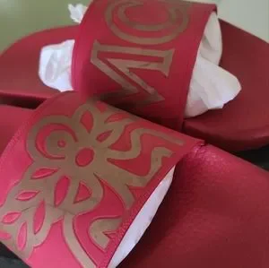 MCM slides size 43, Color red 43 IT / M Big Logo Rubber Slides Red | MCM ®JP main image 4